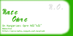 mate opre business card